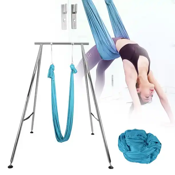 Yoga Swing Aerial - โครงยืนโยคะแบบพับได้ พกพาสะดวก ปรับความสูงได้ แข็งแรง ทนทาน สำหรับโยคะในอากาศและการบำบัดด้วยเปลญวน