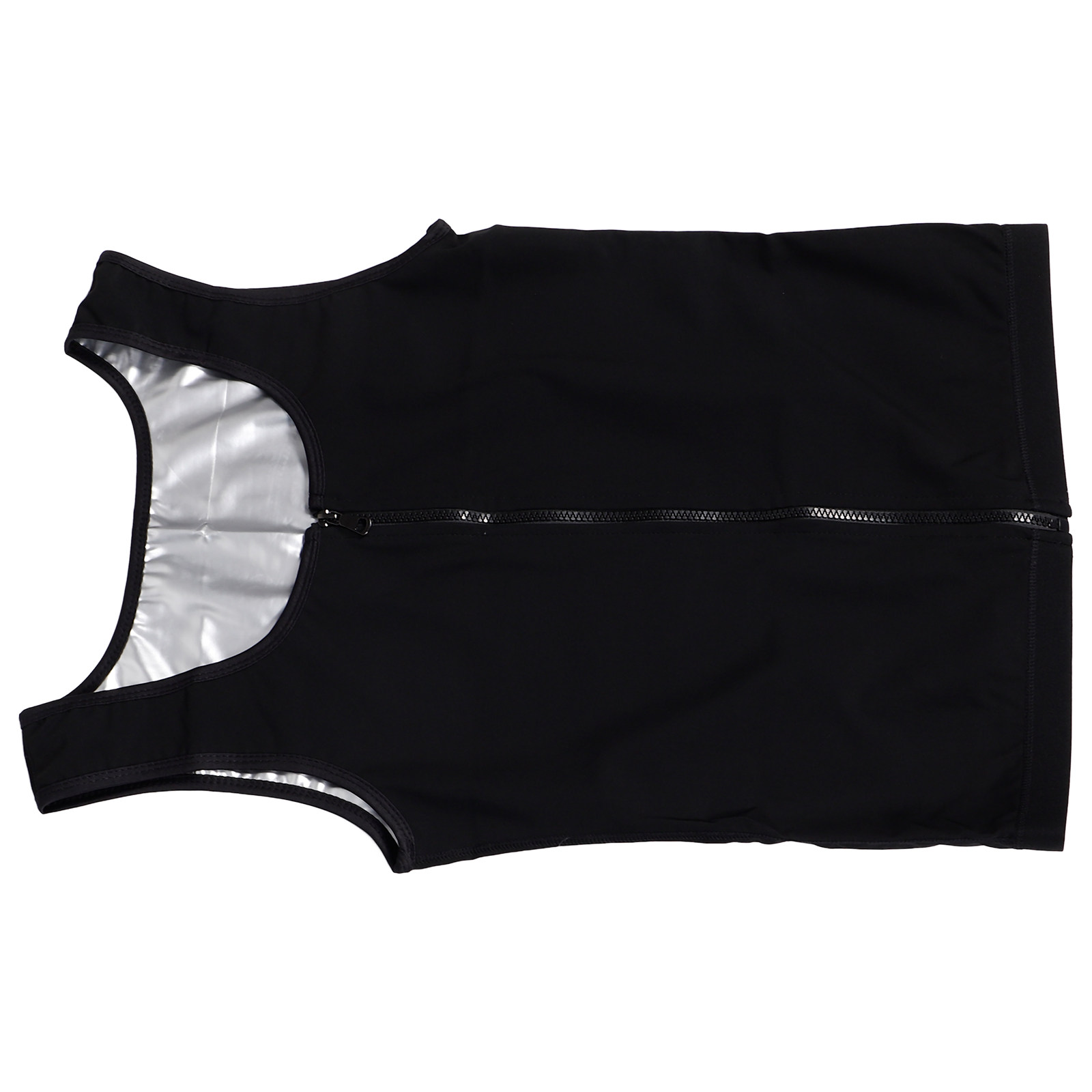 Yoga Fitness For Men - เสื้อกั๊กซาวน่าสำหรับผู้ชายแบบมีซิป ช่วยกระชับสัดส่วน เอวคอด สำหรับวิ่ง ออกกำลังกาย โยคะ