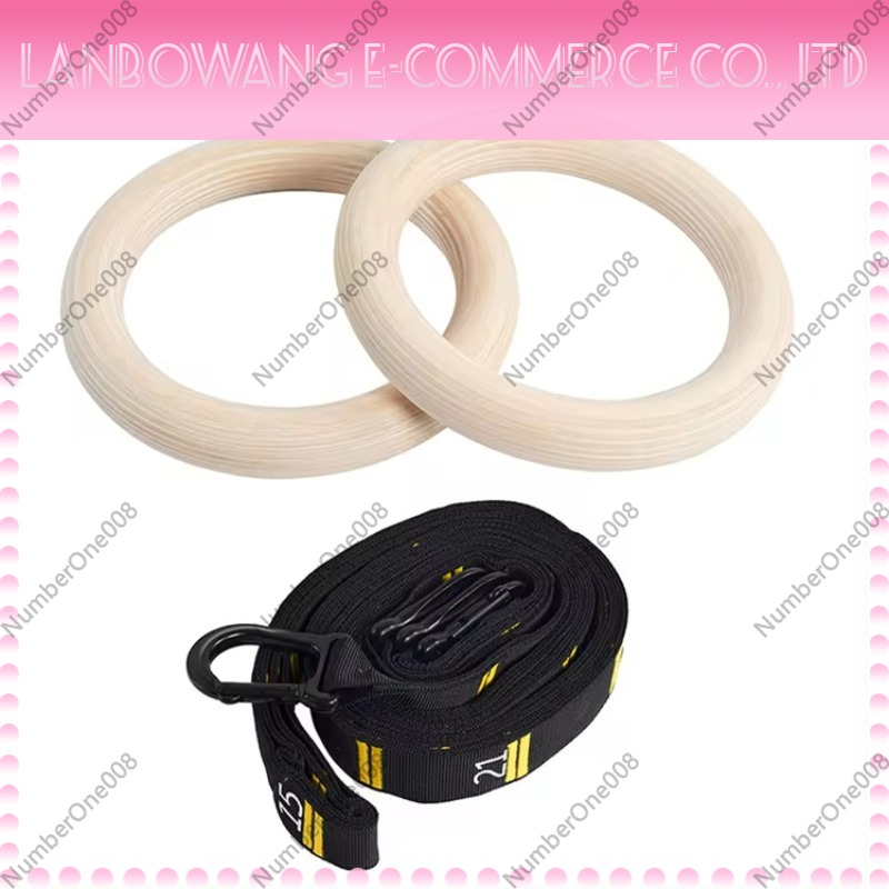 Gymnastics Rings - ชุดห่วงออกกำลังกายไม้เบิร์ชแข็งแรง สำหรับออกกำลังกายในร่ม ที่บ้าน ฝึกความแข็งแรงของร่างกาย และคาร์ลิสเทนิกส์