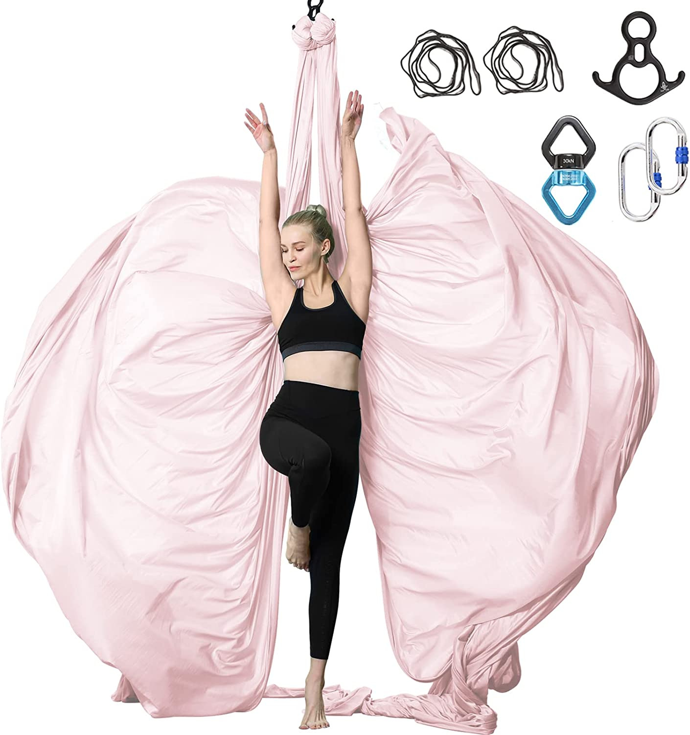 Yoga Swing Aerial - เปลโยคะแบบแขวนในอากาศ วัสดุไนลอน ขนาด 2.6 ม. x