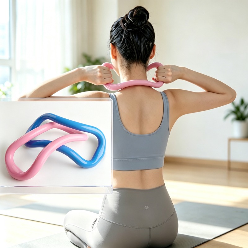 Gymnastics Rings - แหวนโยคะ Prati อุปกรณ์ฝึกยืดไหล่ ผ่อนคลายกล้ามเนื้อ แหวนนวดผ่อนคลาย อุปกรณ์ฟิตเนสสำหรับลดน้ำหนักที่บ้าน