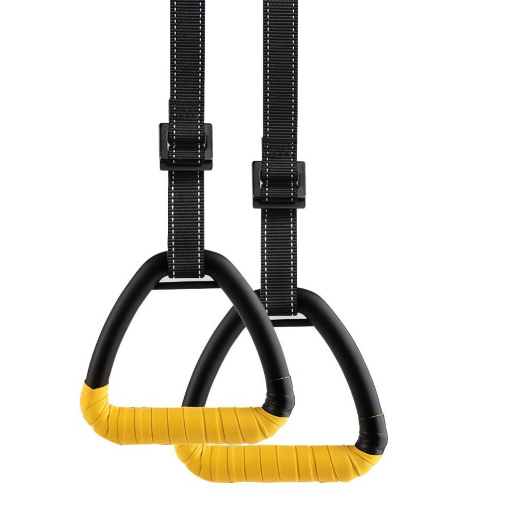 Gymnastics Rings - ห่วงยิมนาสติกแบบพรีเมียม 1 คู่ ไม่ต้องเจาะ ติดตั้งง่าย สายรัดปรับได้