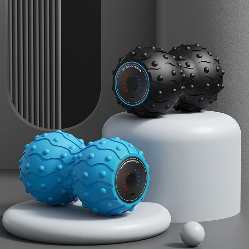Yoga Fitness Ball - ลูกบอลนวดแบบสั่น 5 ระดับ ชาร์จไฟได้ พกพาสะดวก รูปทรงถั่วลิสง