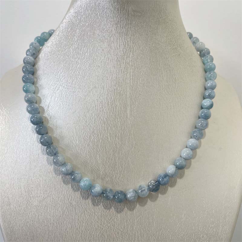 8MM Aquamarine หยกสร้อยคอหินธร - Yoga Health & Fitness Center บทวิจารณ์และราคา