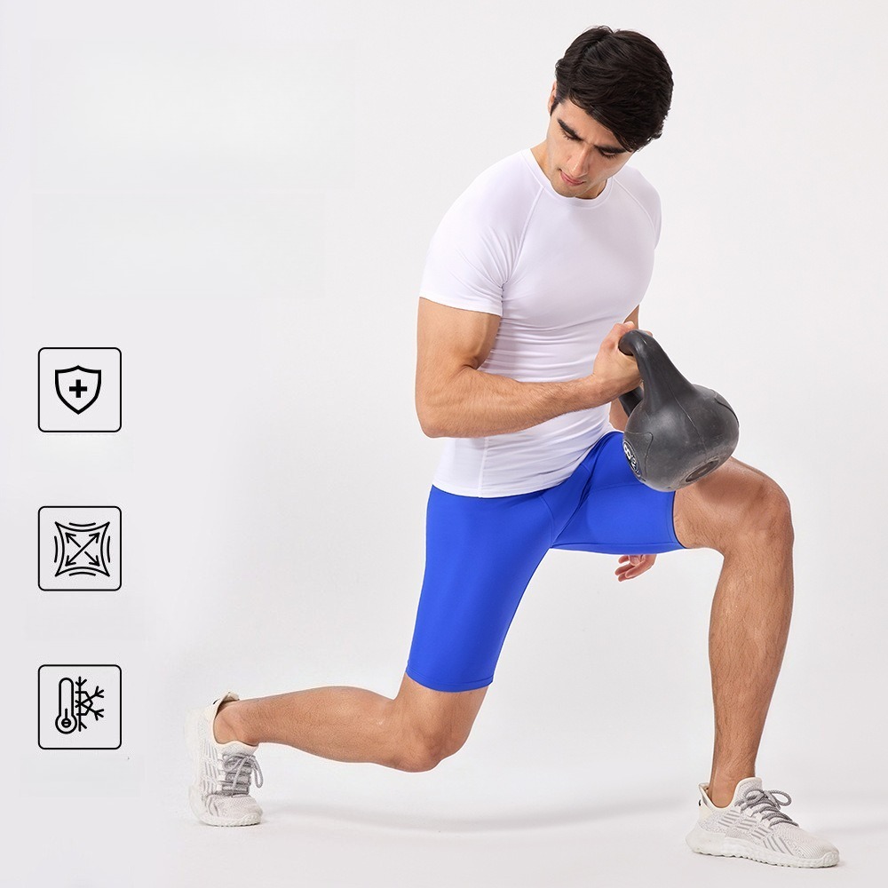 กางเกงโยคะขาสั้นผู้ชาย 5 นิ้ว  - Yoga Fitness For Men บทวิจารณ์และราคา