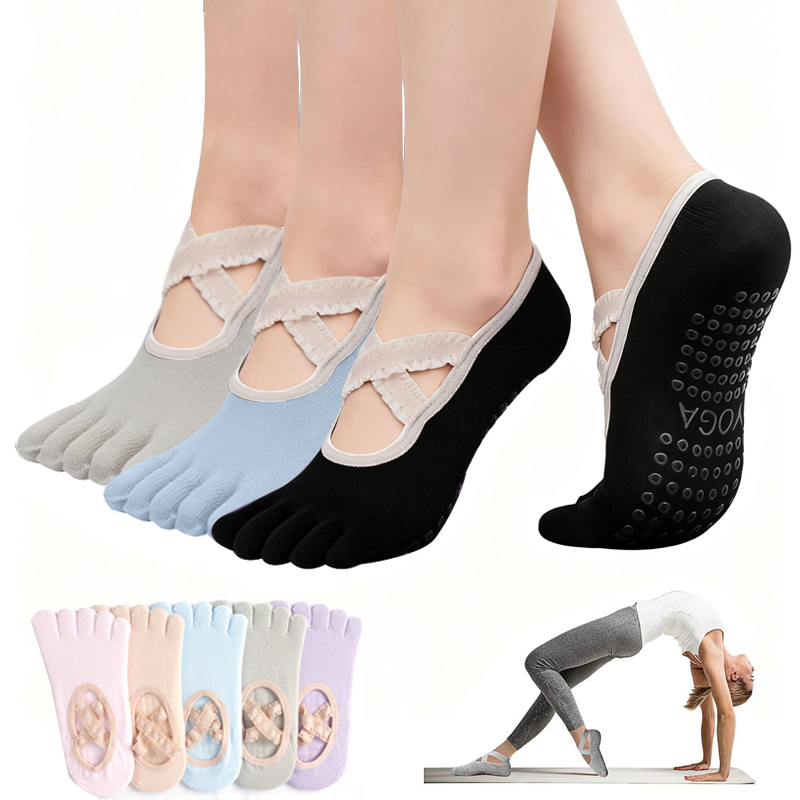 ถุงเท้าพิลาทิสกันลื่นสำหรับผู้ - Yoga And Fitness Studio บทวิจารณ์และราคา