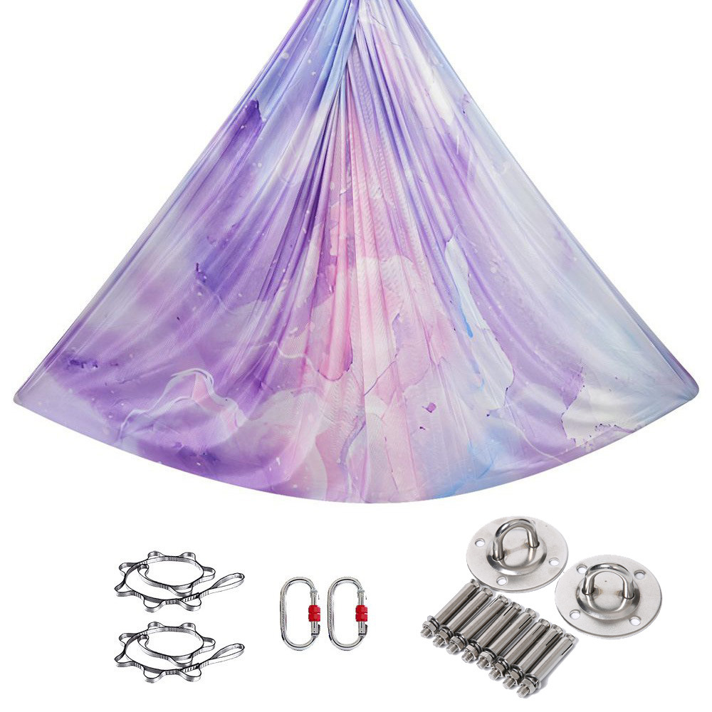 เปลโยคะอากาศยืดหยุ่นพิมพ์ลายไล - Yoga Swing Aerial บทวิจารณ์และราคา