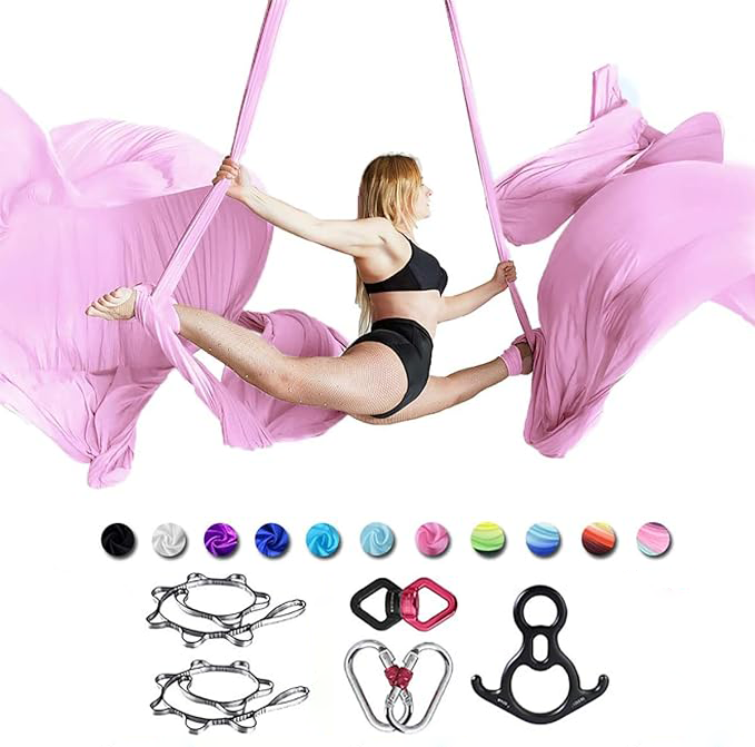 เปลโยคะแบบแขวนในอากาศ วัสดุไนล - Yoga Swing Aerial บทวิจารณ์และราคา
