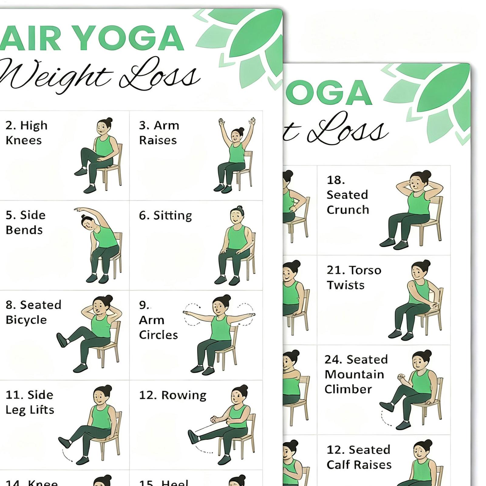 โปสเตอร์โยคะ 2 ชิ้น สำหรับออกก - Yoga Health & Fitness Center บทวิจารณ์และราคา