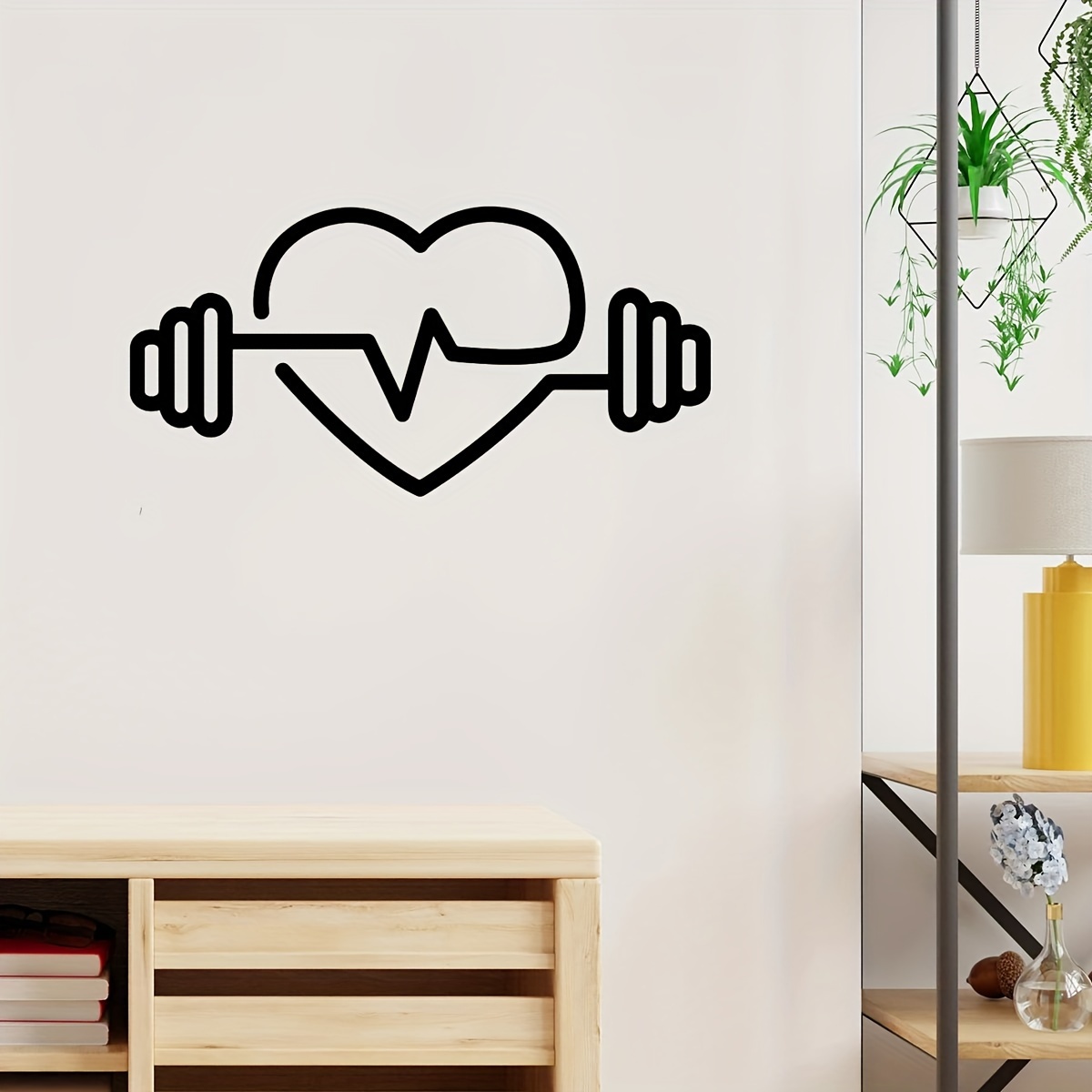 สติ๊กเกอร์ติดผนังรูปบาร์เบลรูป - Yoga Fitness Health บทวิจารณ์และราคา